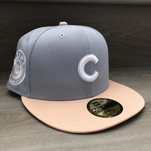 New Era Chicago Cubs 1962 All-Star Game 59FIFTY Fitted Hat Size 7 3/4 Gray Peach
